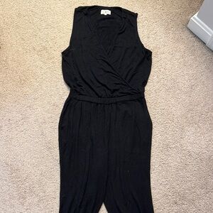 Lou & Grey Black Wrap Jumpsuit